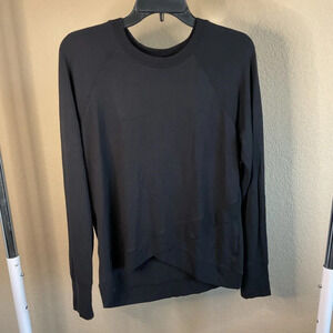 Athleta Womens Serenity Criss Cross Longsleeve Size Small- Black